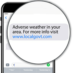 Government SMS Weather Warning